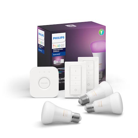 Kit Lampadina Smart white & Color ambiance E27 + Bridge Hue + Dimmer switch